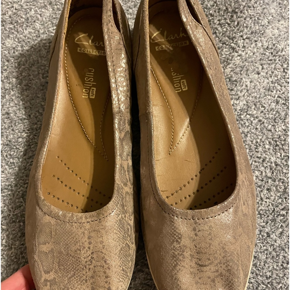 Clarks slip ons